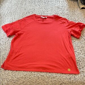 Michael Kors Red/Coral Boxy Short Sleeve T-Shirt